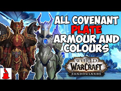 ALL Covenant PLATE Armour Sets, Colours and Sources - WoW Shadowlands