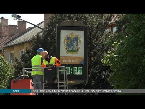 Egri Időként működik tovább a jól ismert hőmérőóra - 2020.04.28.