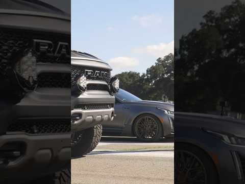 RAM TRX drag races a CT5-V BLACKWING