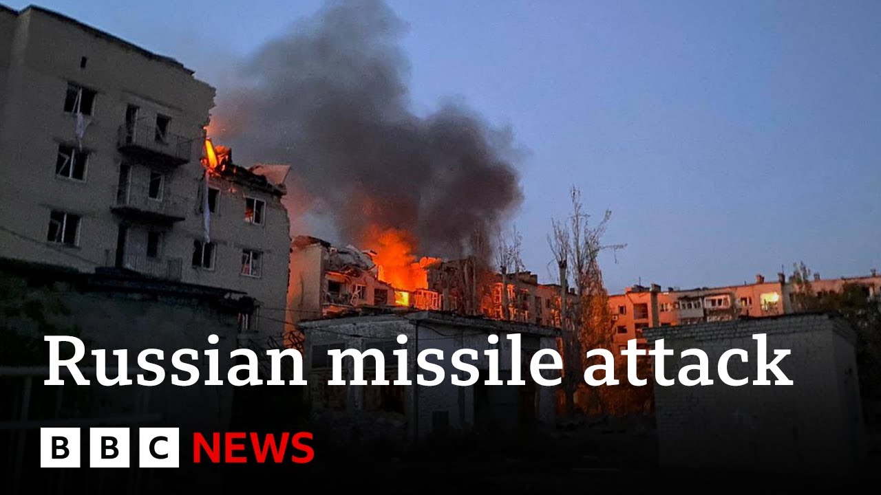 Russian missile attack kills at least seven in Ukraine - BBC News