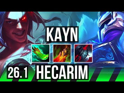 KAYN vs HECARIM (JGL) | Good KDA: 14/1/4 | EUW Master | 26.1