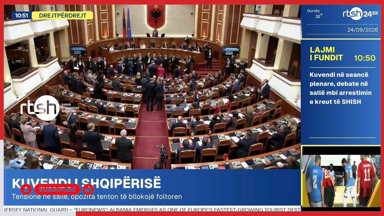 Tensione në seancë, deputetët e PD bllokojnë foltoren, ndërhyn Garda. Klosi: Nuk mbrojmë asnjë funksionar publik