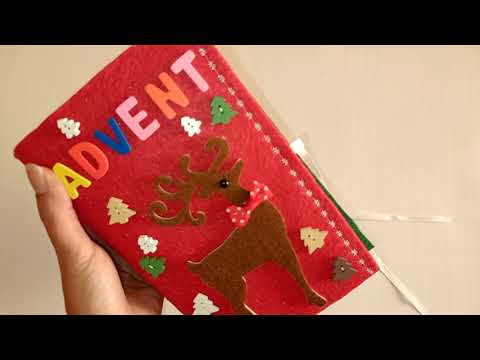 Libro in feltro Avvento - Calendario dell'Avvento - Advent - Merry Christmas - Felt Book - Renna