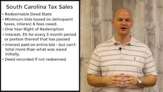 South Carolina Tax Sales - Redeemable Tax Deeds