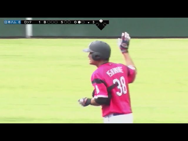【ファーム】マリーンズ・伊志嶺 左中間を破る先制タイムリー2ベースヒット!! 2018/9/16 M-F(ファーム)