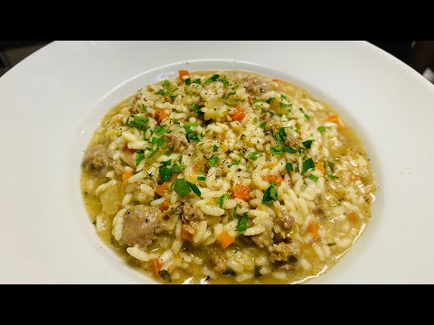 Risotto salsiccia e porcini, senza stress ￼