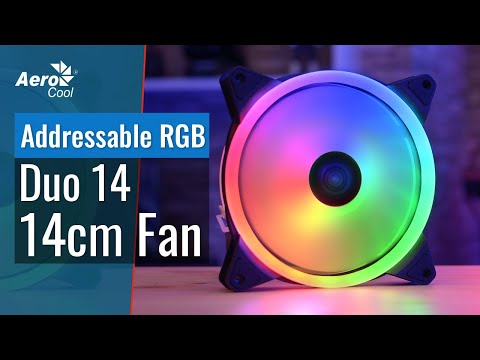 Aerocool Duo 14 Kompiuterio korpusui Ventiliatorius 14 cm Juoda video