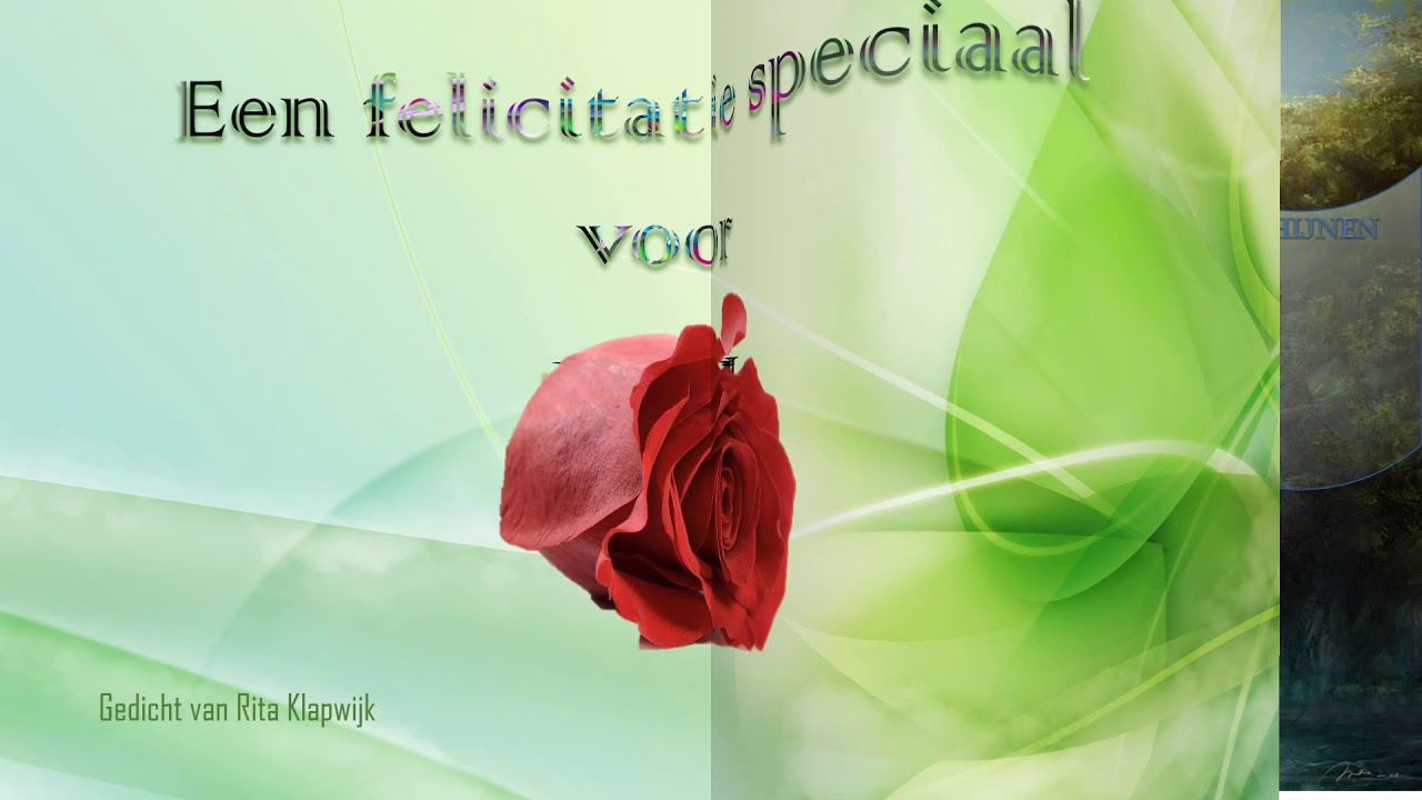 Een bijzondere felicitatie