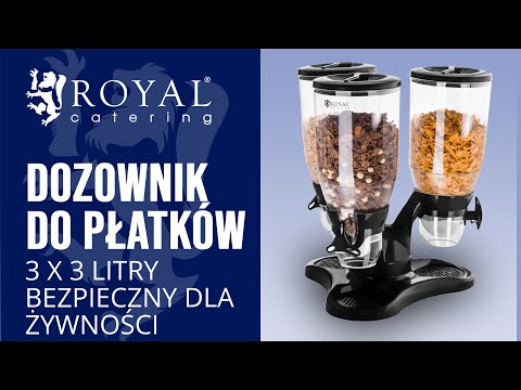 Video - Dozownik do płatków - 3 x 3 litry