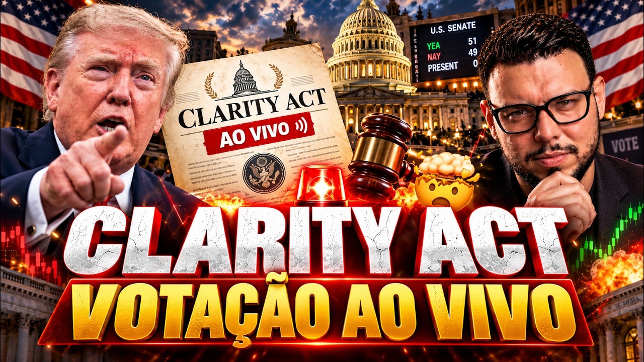🚨 URGENTE: VOTAÇÃO CLARITY ACT AO VIVO E IMPACTOS NO BITCOIN (BTC) E CRIPTOMOEDAS