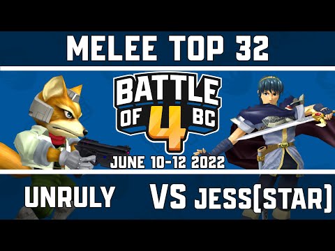 Unruly vs jess(star) - Melee Singles Top 32 - Battle of BC 4