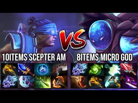 NEW Warden Micro God!!! WTF Stealth Killing Everyone with 8Items Vs 10Slotted Scepter AM - DotA 2