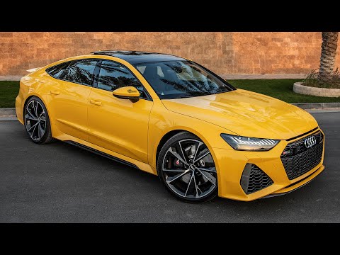 WOW! 2021 AUDI RS7 in COOLEST SPEC SO FAR? VEGAS YELLOW AUDI EXCLUSIVE V8TT 600HP BEAST in Detail