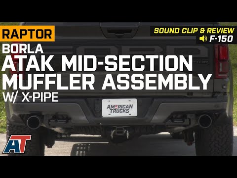 2017-2019 F150 Raptor Borla ATAK Mid-Section Muffler Assembly w/ X-Pipe Sound Clip & Review