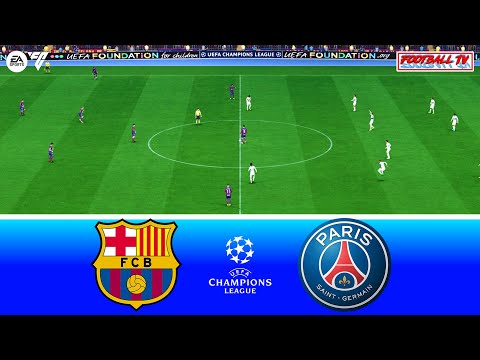 Barcelona vs PSG | UEFA Champions League 23/24 | Full Match All Goals | EA FC 24 Gameplay PC