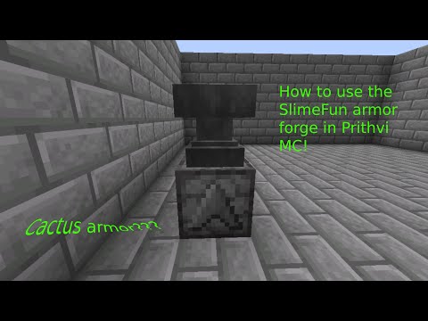 SLIMEFUN TUTORIAL 3: How to make and use the slimefun armor forge in Prithvi MC!