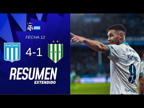Racing Club 4 vs 1 Banfield  | #TorneoApertura2025 | Resumen Extendido | Fecha 12