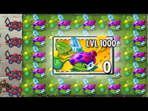 All Pult Plants LEVEL 1000 Power-Up vs Big Wave Beach Final Boss in Plants vs. Zombies 2
