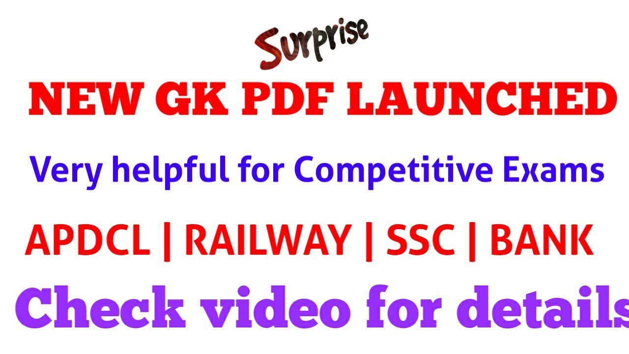 New GK PDF for All competitive exams