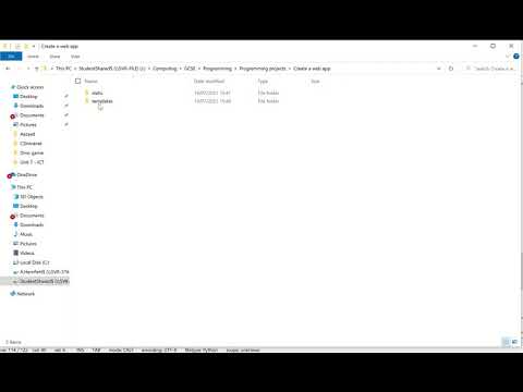 Flask tutorial - Part 1 - Setting up the folders needed
