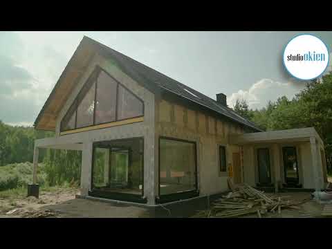 Prawidłowy montaż ślusarki aluminiowej w kolorze czarnym - Projekt domu Dom w dabecjach 2 (G2)