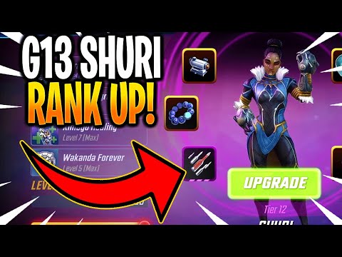 *NEW* G13 SHURI RANK UP & GAMEPLAY! - MARVEL Strike Force - MSF