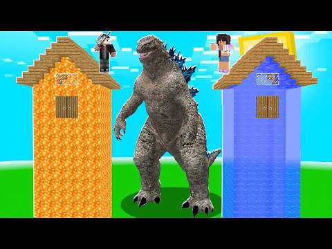 GODZİLLA VS UZAY KULE EV! 😱 - Minecraft
