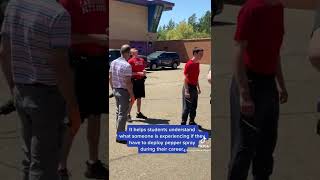 Law Enforcement students get pepper sprayed #shorts