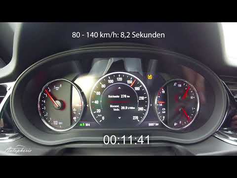 2017 Opel Insignia 2.0 Turbo 4x4 (260 PS): Beschleunigung 0 - 200 km/h - Autophorie