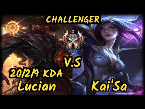 SPY Kobbe (LUCIAN) vs KAI'SA - 20/2/9 KDA BOTTOM ADC CHALLENGER GAMEPLAY - EUW