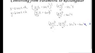 Parametric Form of Conic Sections