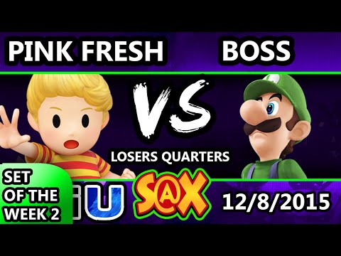 S@X 127 - Pink Fresh (Lucas) Vs. Boss (Luigi) SSB4 Losers Quarters - Smash Wii U - Smash 4