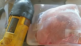 Cutting Frozen Meat With The Sawzall Quick And Easy Meat