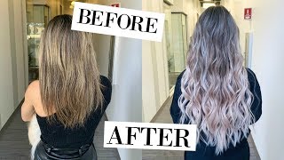 Biggest Blonde Hair Transformation - 22 Inch Extensions Tape & Bead