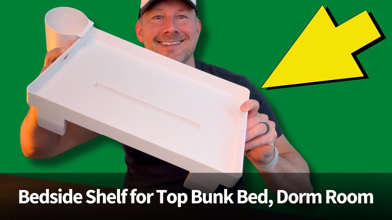 Review of Bedside Shelf for Bunk Bed or Loft for Kids Room, Dorm (with cup holder!)
