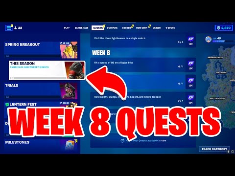 How To Complete Week 8 Quests in Fortnite - All Week 8 Challenges Fortnite Chapter 4 Season 2