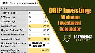 DRIP minimum investment calculator - How many shares do I need to buy to make a DRIP Investment?
