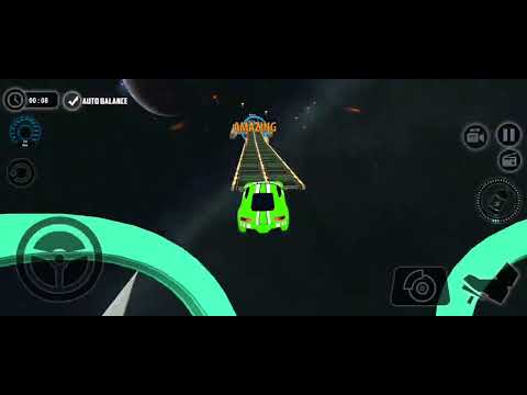 Impossible Car Tracks 3D - Green Sport Car Driving Simulator Stunt
