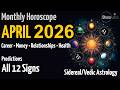 April 2026 Horoscope For All 12 Signs Vedic Astrology Predictions