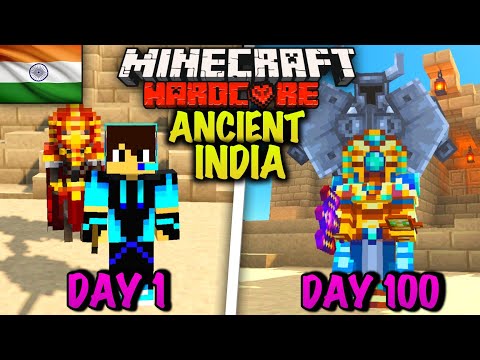 I survived 100 Days In ANCIENT INDIA | Minecraft Hardcore ( हिन्दी )