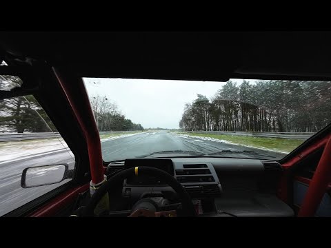 Sebastian Grabias, Fiat Cinquecento - przejazd nr 2 - V SuperOES Tor Poznań - 04.12.2021