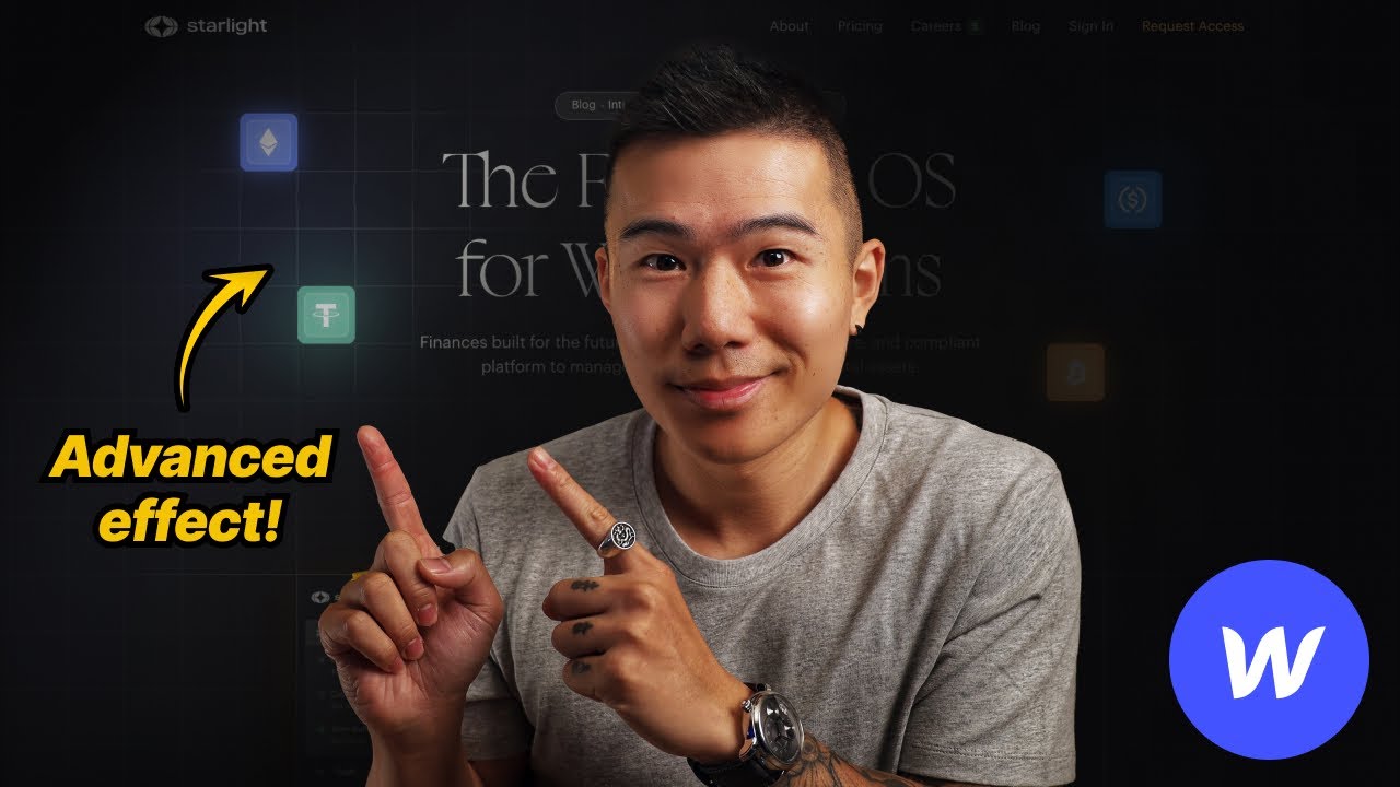 Re-build Starlight.Money Futuristic Glow Animation | Webflow Tutorial