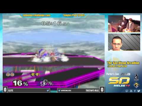 The San Diego Arcadian - Elote (Fox) vs Tristan's Rule (Link, Fox) SSBM Pool 13 - Melee