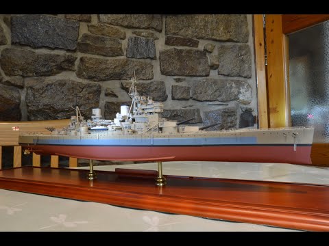 HMS King George V battleship model