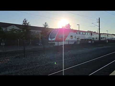Caltrain Local #126 at Santa Clara Station with Brand New EMU Trainset #caltrain