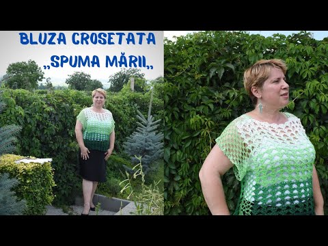 Bluza crosetata ,,spuma marii,, Partea a-II-a