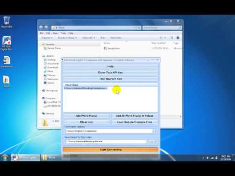 MS Word English To Japanese and Japanese To English Software