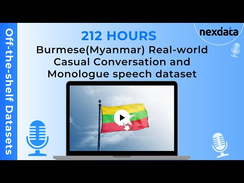 Burmese(Myanmar) Real-world Casual Conversation and Monologue speech dataset
