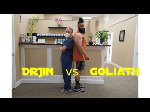 DrJin vs Victor Chiropractic full body adjustments of Goliath 1