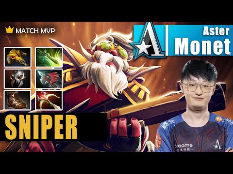 Sniper Safelane | Aster.Monet | SUPER HIGH WIN RATE CARRY HERO FOR TI 11 | 7.32c Gameplay Highlight